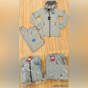 Jordan Jumpman Elite UNC Tar Heel Set NWT Sweatpants Sz MT & Zip Up Hoodie Sz S